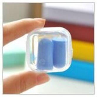 Anpwoo Soft Foam Anti-Nosie Oordopjes Oor Protector Stekkers Anti Geluid Lawaai Bescherming Voor Reizen Slapen Ruisonderdrukking blauw