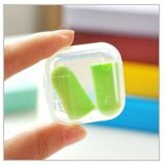 Anpwoo Soft Foam Anti-Nosie Oordopjes Oor Protector Stekkers Anti Geluid Lawaai Bescherming Voor Reizen Slapen Ruisonderdrukking groen