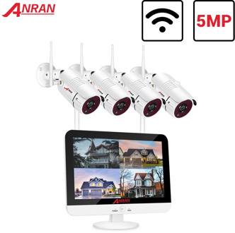 ANRAN 5MP H.265+ Ultra HD Video Security System 2/4CH Waterproof Outdoor Wireless IP Cameras Plug & Play NVR Kit Night Vision