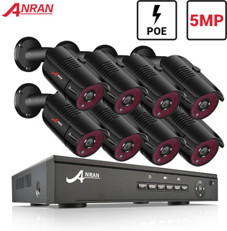 ANRAN 8-Channel 5MP Video Security System DVR recorder Outdoor Weatherproof CCTV Camera System H.265+ Surveillance Kit