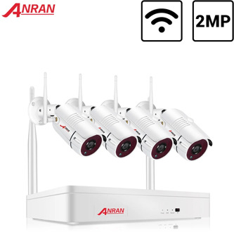 ANRAN Wireless 2MP CCTV Wireless System NVR Kit Outdoor P2P Wifi IP Security Camera Set Video Surveillance Kit Night Vision