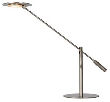 ANSELMO Bureaulamp 1xGeïntegreerde LED - Mat chroom Grijs