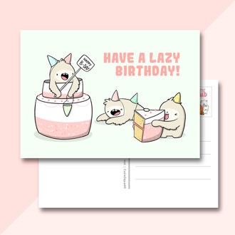 Ansichtkaart - Lazy birthday (LIMITED!)