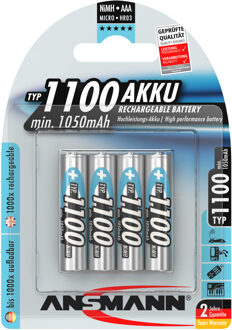 Ansmann 4er Blister 1100mAh Professional - Micro accu