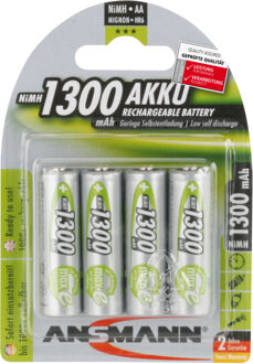 Ansmann maxE HR06 Oplaadbare AA batterij (penlite) NiMH 1300 mAh 1.2 V 4 stuk(s)