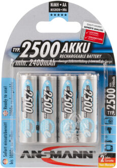 Ansmann maxE HR06 Oplaadbare AA batterij (penlite) NiMH 2500 mAh 1.2 V 4 stuk(s)