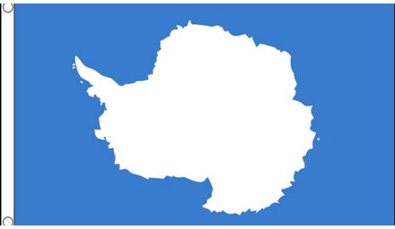 Antarctica vlag van 150 x 90 cm - blauw/wit - polyester - binnen/buiten