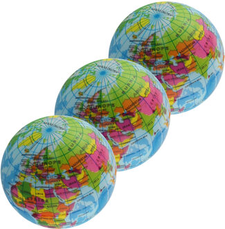Anti- 15x -stress bal - planeet - aarde - 7 cm - wereldbol