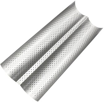 Anti-aanbak Franse Brood Bakvorm Baguette Pan Wave Brood Bakplaat Cake Baguette Mold Broodrooster Pannen Brood Bakken Tools sliver 2 loaf
