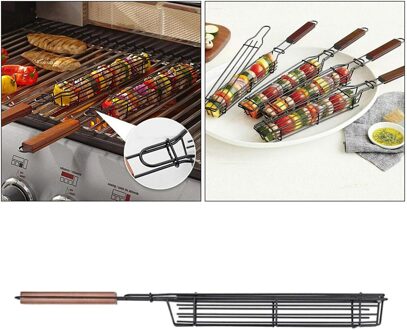 Anti-aanbak Kabob Grillen Mand Voor Grillen Groenten Groenten Barbecue Shish