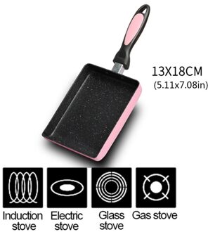 Anti-aanbak Retangular Omelet Pan Tamagoyaki Ei Pan Voor Gasfornuis En Inductie 2