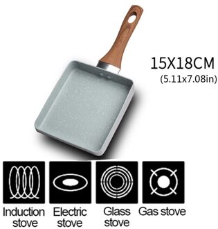 Anti-aanbak Retangular Omelet Pan Tamagoyaki Ei Pan Voor Gasfornuis En Inductie N7MD 4