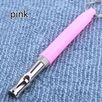 Anti Bark Ultrasoon Geluid Interactieve Gereedschap Verstelbare Huisdieren Supplies Honden Training Fluit Hond Opleiding Fluitje Metalen 1 Pc Roze