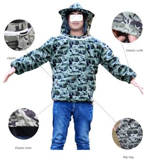 Anti Bee Pak Anti Bee Kleding Beschermende Kleding Overall Body Mouw Hoofd Bee Voorkomen Cap