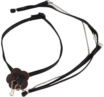 Anti-Bite Vliegende Training Touw Papegaai Vogel Huisdier Aangelijnd Kits Ultralight Harness Leash Zachte Draagbare Huisdier Playthings zwart