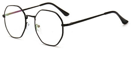 Anti Blauw Licht Anomalous Ronde Brilmontuur Vrouwen Anti-Blue Clear Brillen Frames Voor Meisjes Bijziendheid Optische Brillen Frame zwart