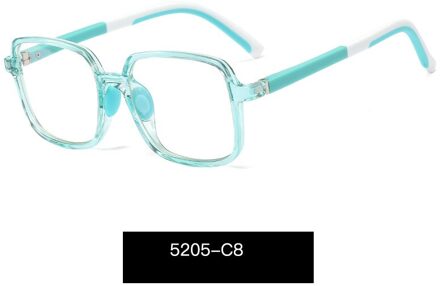 Anti Blauw Licht Bril Blocking Filter Vermindert Eyewear Stam Clear Gaming Computer Bril Kids Verbeteren Comfort Vierkante Mode groen