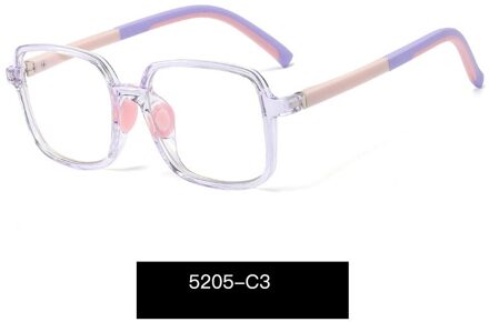 Anti Blauw Licht Bril Blocking Filter Vermindert Eyewear Stam Clear Gaming Computer Bril Kids Verbeteren Comfort Vierkante Mode paars
