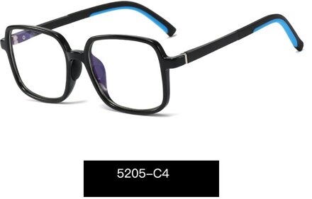 Anti Blauw Licht Bril Blocking Filter Vermindert Eyewear Stam Clear Gaming Computer Bril Kids Verbeteren Comfort Vierkante Mode zwart