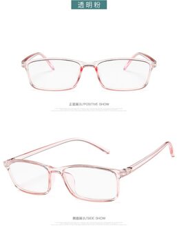 Anti Blauw Licht Bril Blocking Filter Vierkante Computer Bril Mannen Vrouwen Super Licht Frame Brillen Roze Clear Bril 5