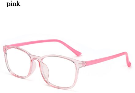 Anti-Blauw Licht Bril Voor Kinderen Kinderen Online Klassen Stralingsbescherming Computer Bril Ultra Licht Frame Eyewear roze