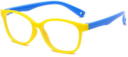 Anti Blauw Licht Kinderen Bril Kinderen Silicone Soft Optische Frame Eyeware Jongen Meisjes Computer Transparante Blokkeren Brillen