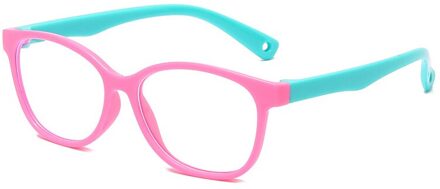 Anti Blauw Licht Kinderen Bril Kinderen Silicone Soft Optische Frame Eyeware Jongen Meisjes Computer Transparante Blokkeren Brillen
