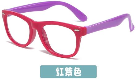 Anti Blauw Licht Kinderen Bril Trends Kinderen Vierkante Optische Frame Eyeware Jongen Meisjes Computer Transparante Brillen UV400 rood paars