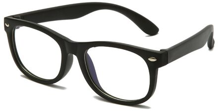 Anti Blauw Licht Kinderen Bril Trends Kinderen Vierkante Optische Frame Eyeware Jongen Meisjes Computer Transparante Brillen UV400 zwart zwart