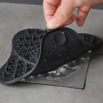 Anti-Blocking Haar Catcher Haar Stopper Plug Val Douche Afvoerputje Covers Gootsteenzeefje Filter Badkamer Keuken Accessoires zwart