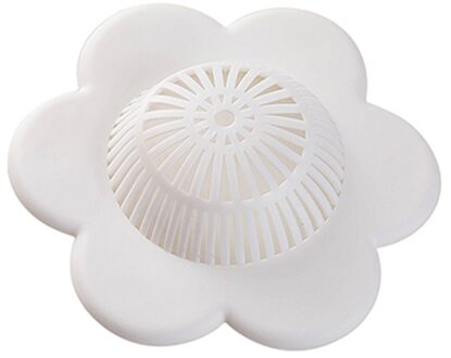 Anti-Blocking Siliconen Douche Putdeksels Gootsteenzeefje Filter Haar Catcher Anti-Slip Afvoerputje Badkamer Keuken Accessoires wit
