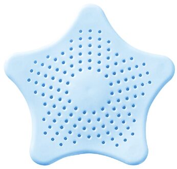Anti Blokkeren Afvoerputje Siliconen Sucker Riool Monding Zeef Sink Filter Star Badkamer Haar Stopper Plug Keuken Accessoires licht blauw