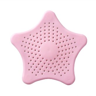 Anti Blokkeren Afvoerputje Siliconen Sucker Riool Monding Zeef Sink Filter Star Badkamer Haar Stopper Plug Keuken Accessoires roze