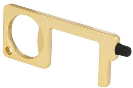 Anti Contact Deur Opener No Touch Sleutel Deur Opener Sleutelhanger Ergonomische Draagbare Non-contact Deurklink Lift Artefact gouden