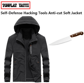 Anti-cut Cut Resistant Self-defense fbi light Schutzweste Tatico Anti Covert Stab long sleeve protective jacket work clothing