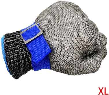 Anti-Cut Handschoenen Veiligheid Cut Proof Steekwerende Roestvrij Staaldraad Metalen Mesh Butcher Snijbestendige Handschoenen XL