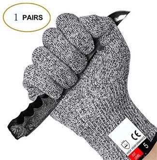 Anti Cut Proof Handschoenen Grijs Hppe EN388 Ansi Anti-Cut Niveau 5 Werkhandschoenen Snijbeschermingshandschoenen Перчатки против Порезов L