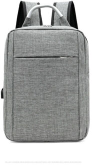 Anti-Diefstal Mannen Vrouwen Laptop Notebook Rugzak + Usb Opladen Business Schooltas Outdoor Reistas Oxford Waterdicht Grijs