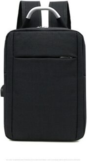 Anti-Diefstal Mannen Vrouwen Laptop Notebook Rugzak + Usb Opladen Business Schooltas Outdoor Reistas Oxford Waterdicht zwart