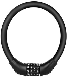 Anti Diefstal Mountainbike Ring Kabel Fietsen Veiligheid Motorcycle Code Mini Wachtwoord Van Vier Cijfers Zinklegering Universal Fietsslot zwart