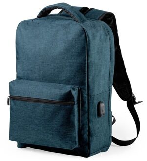 Anti diefstal rugtas/rugzak - blauw - 13 liter - met USB - en RFID anti-skimming vak Petrol blauw