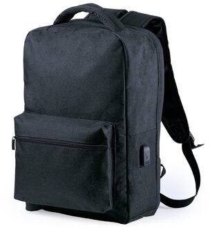 Anti diefstal rugtas/rugzak - zwart - 13 liter - met USB - en RFID anti-skimming vak