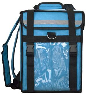 Anti-Diefstal Schoudertas Lock 30/40 Liter Waterdichte Take-Out Warming Kast Levering Doos Koude Kamer Isolatie Zak Lunch tote licht blauw / 40L