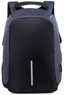 Anti-Diefstal Tas Mannen Laptop Rugzak Reizen Rugzak Grote Capaciteit Zakelijke Usb Charge College Student Schooltassen Terug Naar school marine
