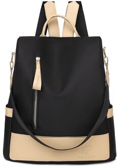 Anti-Diefstal Waterdichte Oxford Doek Vrouwen Rugzak Vrouwelijke Reistas Rugzakken Schooltas Voor Tiener Meisjes Multi-Pocket Boekentas zwart