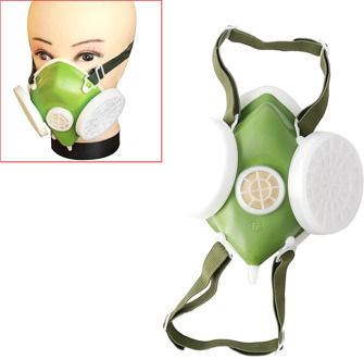 Anti-Dust Gas Respirator Mask Filter Industrial Paint Spraying Protective Facepiece Twin Chemical Spray Paint Safety Headwear