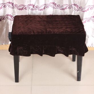 Anti Dust Pleuche Kruk Kruk Stoelhoezen Piano Bench Geplooide Hoes Stoel Protector voor Piano bruin