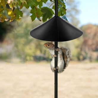 Anti-Eekhoorn Baffle Losse Muis-Type Beschermende Apparaat Voor Vogelvoeders Wrap Rond Eekhoorn Baffle Unieke Yard Garden decor zwart