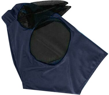 Anti-Fly Mesh Equine Masker Comfort Fit Fly Masker Beschermt Ogen En Oren All-Purpose Covers Beschermen Paard van Vervelende Vliegen Marineblauw