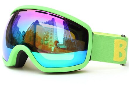 Anti-Fog Ski Sneeuw Bril Uv Bescherming Dubbele Extra Grote Lens Skiën Bril Skateboard Snowboard Ski Brillen Sneeuw-2700 kader groen
